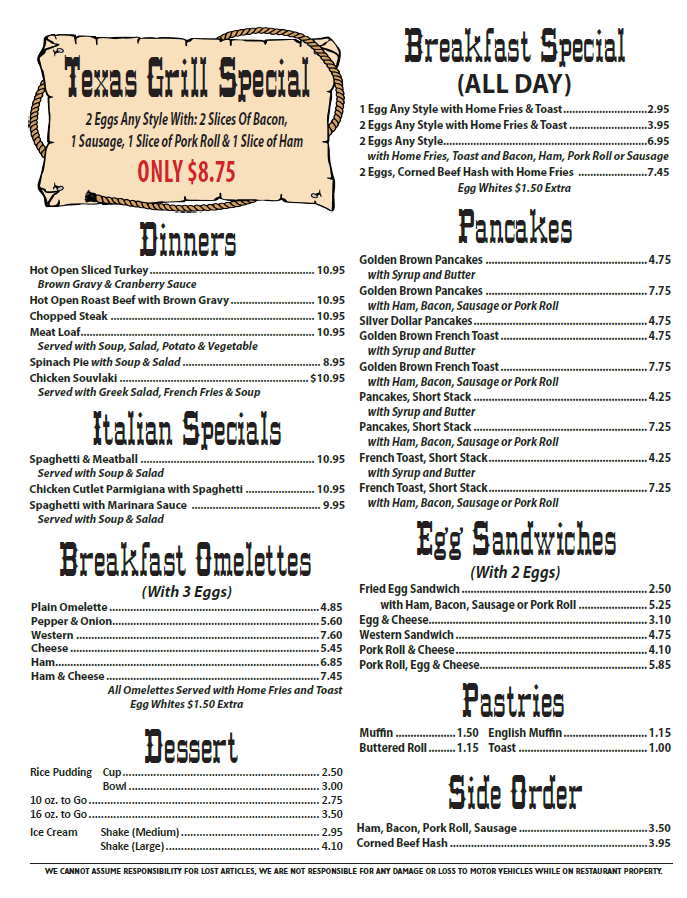 Middlesex Texas Weiner Our Menu